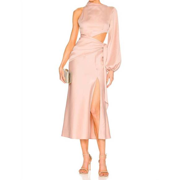 NEW MISHA maryan midi dress in rose